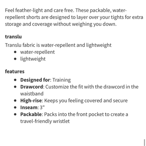 Lululemon Step Out High Rise Short 3" Traslu Water-Resistant Fabric - Picture 4 of 14